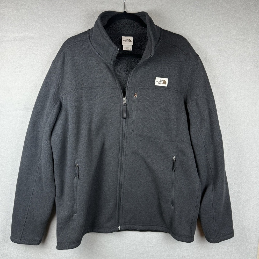 The North Face Gordon Lyons Jacket Mens XL Grey Full Zip Sweater Fleece Gorpcore